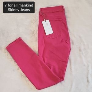 7 for all mankind Pink Super Skinny Jeans Size 27